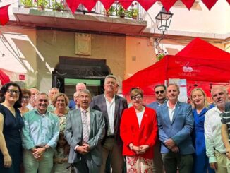 Sergio Fornás, diputado provincial, en la Feria de la Cereza de Caudiel, evento declarado Fiesta de Interés Turístico Provincial