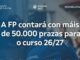 Cartel de la Xunta de Galicia anunciando más de 50.000 plazas de nuevo ingreso en Formación Profesional