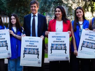 Presentación de la Gran Recogida de Primavera en la Diputación de Sevilla con la diputada de Cohesión Social y el presidente del Banco de Alimentos