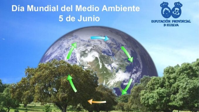 Huelva reafirma su compromiso con la conservación del medio ambiente Imagen de difusión del Día Mundial del Medio Ambiente con mensaje de compromiso ambiental de la provincia de Huelva
