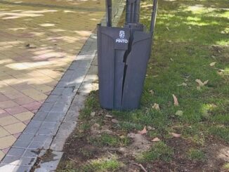 Campaña de la Policía Local de Pinto contra el vandalismo de papeleras urbanas