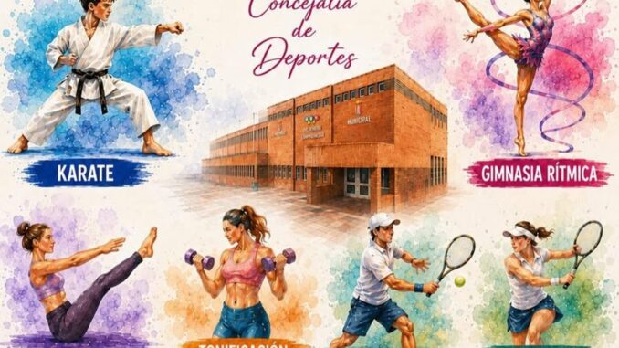 Abierto el plazo de inscripción en actividades deportivas municipales 2026/2027 Cartel informativo sobre inscripciones en actividades deportivas municipales 2026/2027 de Humanes