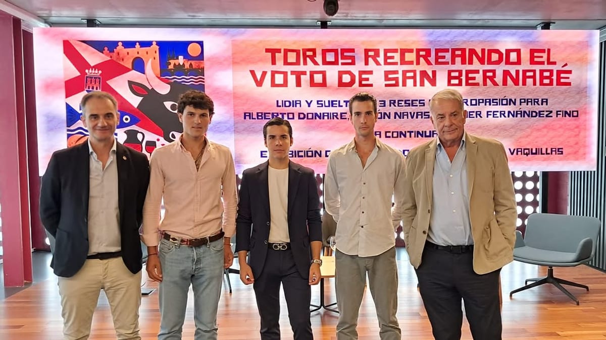 Cartel del acto 'Toros Recreando el voto de San Bernabé' de Logroño del 11 de junio con novilleros riojanos