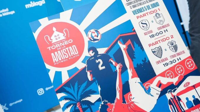 Presentación del II Torneo de la Amistad de Fútbol Playa con autoridades de Málaga y la RFEF
