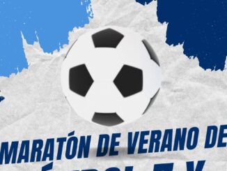 Cartel promocional de las maratones de verano de fútbol 7 y fútbol sala del Ayuntamiento de Pinto