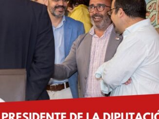 Miguel Ángel Morales, presidente de la Diputación de Cáceres, durante la jornada sobre autonomía local