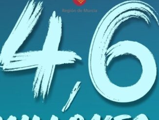 Cartel informativo sobre ayudas para contratos indefinidos en la Región de Murcia con el importe de 4,6 millones de euros