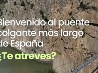 Nuevo puente colgante en el Caminito del Rey, el más grande de España, con vistas del desfiladero de los Gaitanes