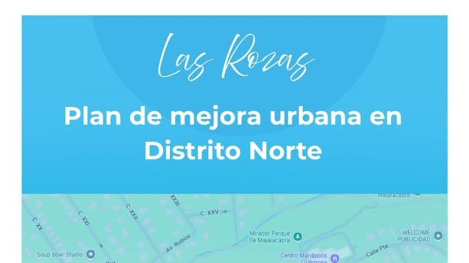 Obras de asfaltado en el Distrito Norte a partir del 4 de junio Cartel informativo de obras de asfaltado en el Distrito Norte con fechas de inicio y zonas afectadas