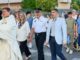 Procesión del Corpus Christi en el barrio del Hospital con participación de niños de comunión de la Parroquia de San Vicente de Paúl