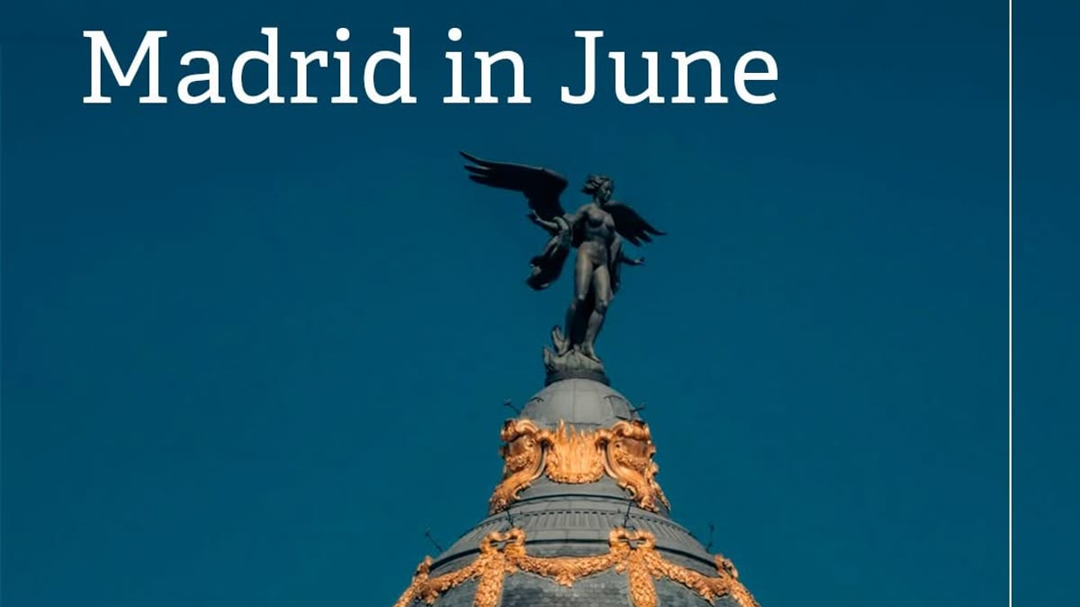 Cartel promocional de los planes y actividades culturales de Madrid para el mes de junio