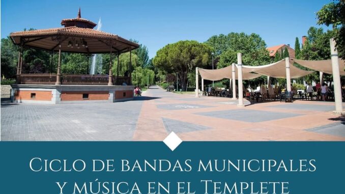 Cartel del nuevo ciclo de bandas municipales y conciertos en el Parque Alcalde José Martín-Crespo Díaz de Pozuelo de Alarcón