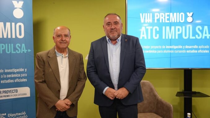 Presentación de los Premis ATC Impulsa 2024, con la participación del diputado de Promoción Cerámica en el acto de reconocimiento de profesionales del sector cerámico castellonense
