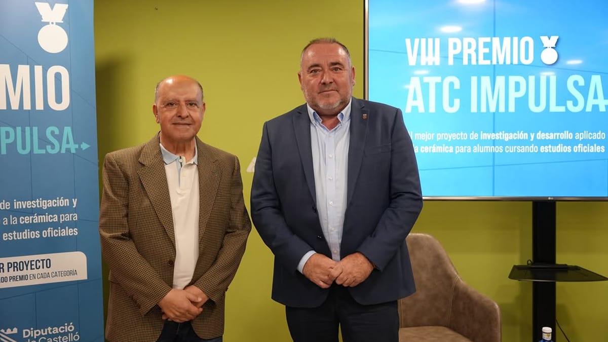 Presentación de los Premis ATC Impulsa 2024, con la participación del diputado de Promoción Cerámica en el acto de reconocimiento de profesionales del sector cerámico castellonense