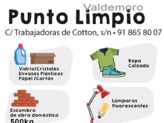 Cartel informativo del Punto Limpio Municipal con horario y tipos de residuos aceptados