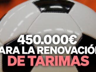 Tarima deportiva de competición en pabellón municipal con líneas de cancha marcadas