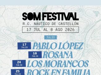 Cartel oficial SOM Festival 2026 con programación completa de conciertos en Castellón