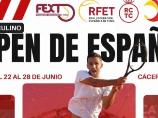 Cartel promocional del Torneo Cáceres Patrimonio de la Humanidad de tenis, del 22 al 28 de junio en el Real Club de Tenis Cabezarrubia