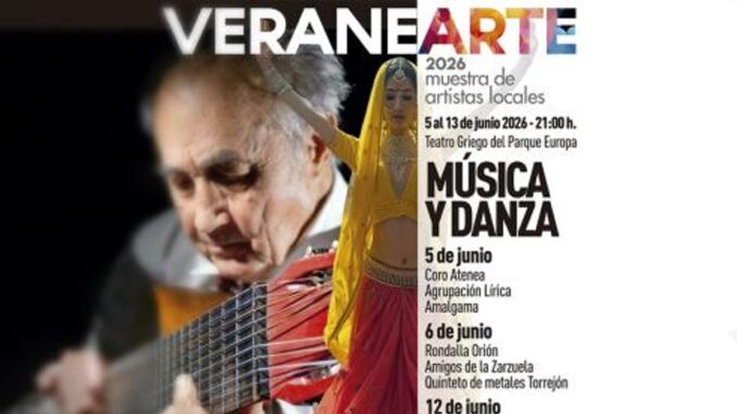 VeraneARTE 2026 abre temporada con música y danza en Torrejón Cartel de VeraneARTE 2026 con programa de música y danza en el Parque Europa de Torrejón de Ardoz