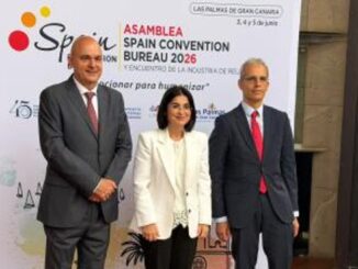 Vicent Marí, presidente del Consell Insular d'Eivissa, durante la inauguración de la Trobada sobre turismo MICE sostenible en Las Palmas de Gran Canaria