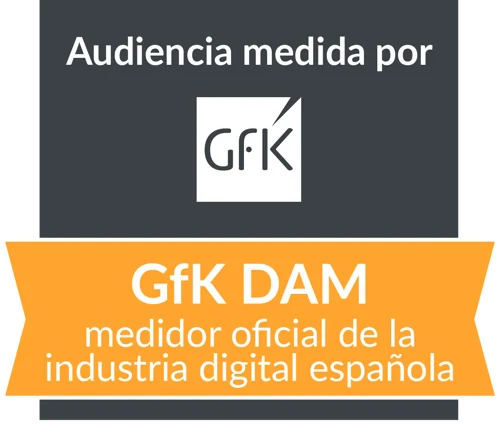 Audiencia medida por GfK DAM - Medidor oficial de la industria digital española