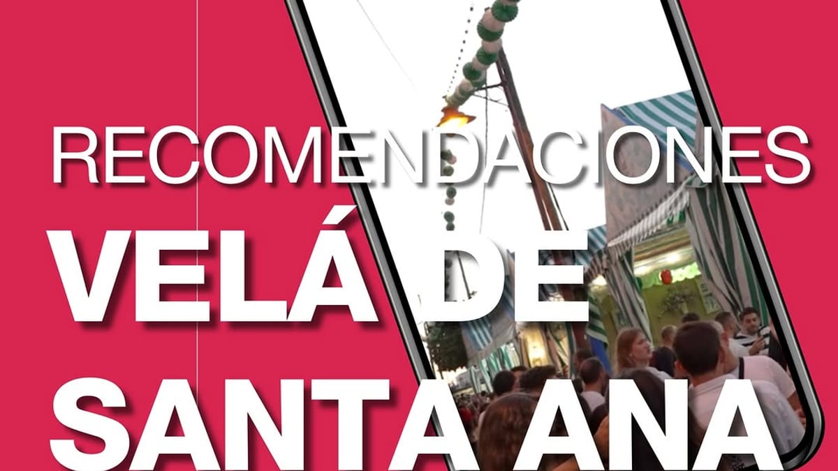 Cartel informativo del Ayuntamiento de Sevilla con recomendaciones de seguridad para la Velá de Santa Ana