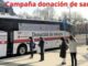 Cartel de la campaña de donación de sangre de Villaviciosa de Odón del 24 de julio frente al Centro Comercial Villacenter