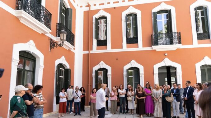 Fachada de la Casa Colón en Huelva tras su restauración integral