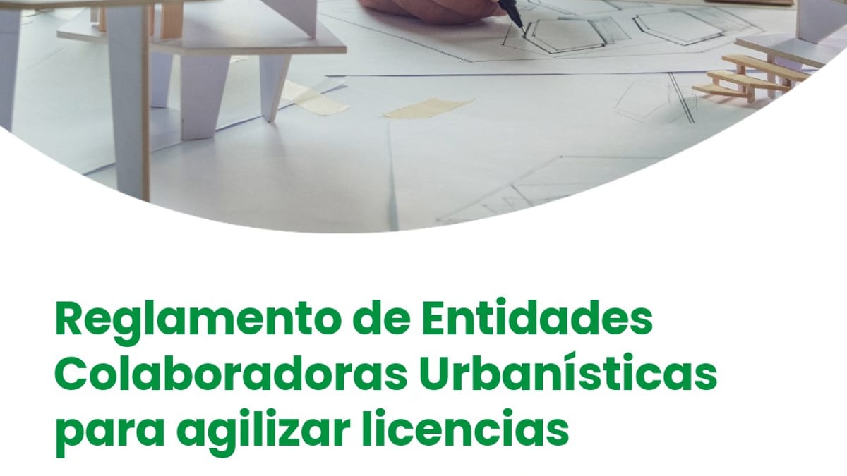 Cartel informativo del Ayuntamiento de Collado-Villalba sobre el reglamento de Entidades Colaboradoras Urbanísticas