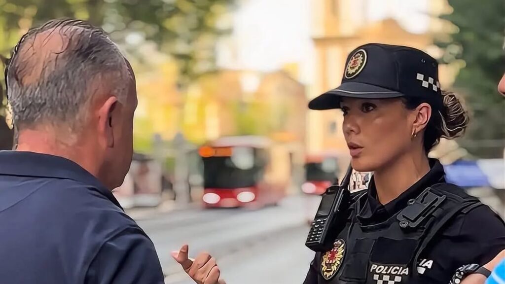 Cartel informativo del Ayuntamiento de Murcia sobre el refuerzo de la Policía Local en el barrio de El Carmen