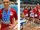 Samuel Fanegas nadando en la piscina durante el Campeonato de Madrid de natación