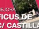 Trabajos de mejora del Ficus de la Calle Castilla en Sevilla con ampliación del alcorque