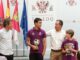 Recepción oficial en el Ayuntamiento de Toledo de los equipos campeones infantil y alevín del CB Zona 5 y del equipo benjamín de fútbol del Patronato Deportivo Municipal