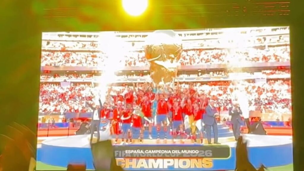 Celebración de España como campeona del mundo en Tres Cantos