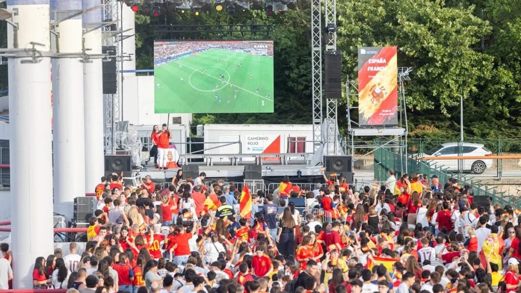 Cartel promocional de la final de la Selección Española en Tres Cantos con equipos España y Francia