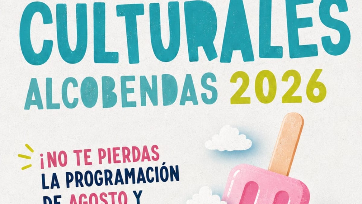 Cartel de Veranos Culturales Alcobendas 2026 con programación de agosto y septiembre