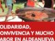 Paellas benéficas en Aldeanueva del Camino durante el Día Solidario de la Semana Cultural a favor del neuroblastoma infantil