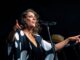 Argentina Flamenco en el escenario del Santuario de la Virgen de la Peña en Pueblo de Guzmán durante la actuación de 'Mi idilio con La Habana'