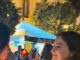 Participantes disfrutando del baile del farolillo en las Fiestas de Torrelodones