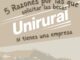 Cartel informativo de las Becas UniRural con cinco razones para solicitar el programa