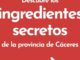 Cartel informativo sobre Destino Turístico Inteligente de la provincia de Cáceres con los ingredientes secretos del territorio