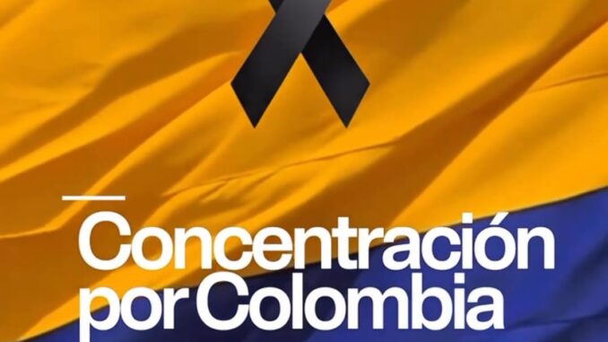 Castellón se reúne en solidaridad con las víctimas del terremoto en Colombia Cartel de la concentración de solidaridad con Colombia de Castellón para el 14 de agosto en la Plaza Mayor