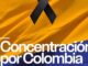 Cartel de la concentración de solidaridad con Colombia de Castellón para el 14 de agosto en la Plaza Mayor