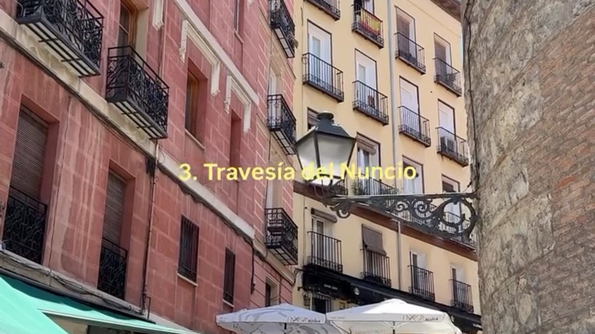 Collage de cinco lugares secretos de Madrid con Travesía de Luchana destacada
