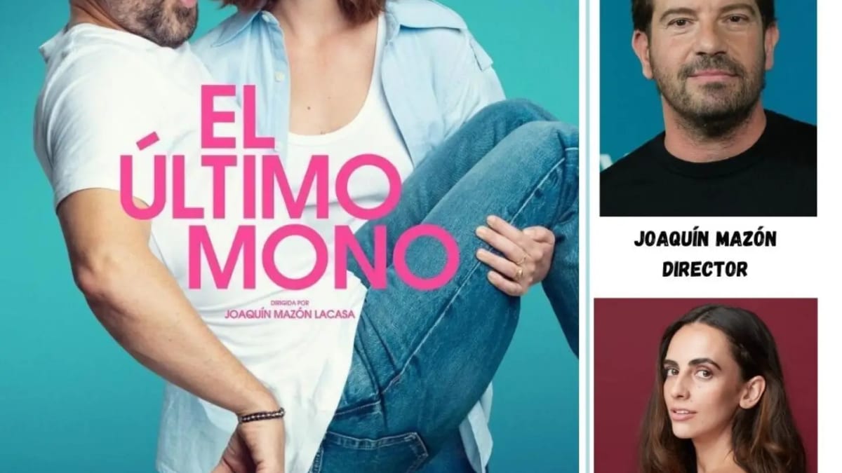 Cartel de la película El último mono con los protagonistas Juan Dávila y Susana Abaitua