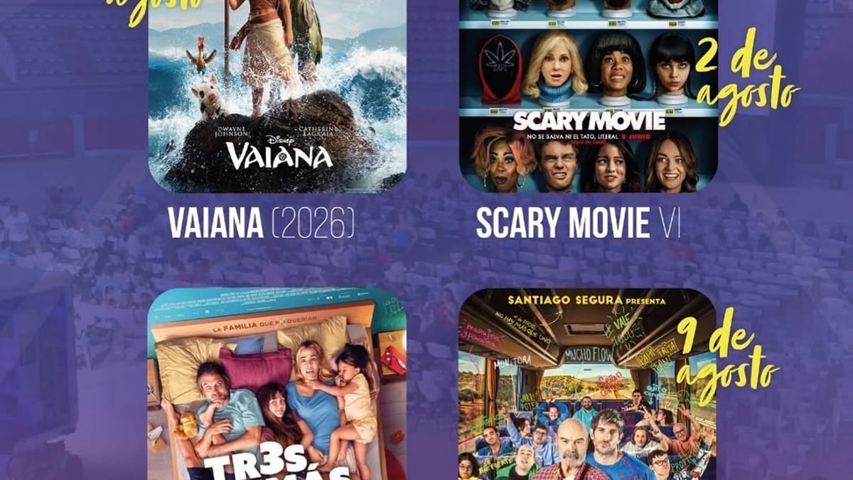Cartel del Cine de Verano de Colmenar Viejo con la programación de agosto en la Plaza de Toros de La Corredera