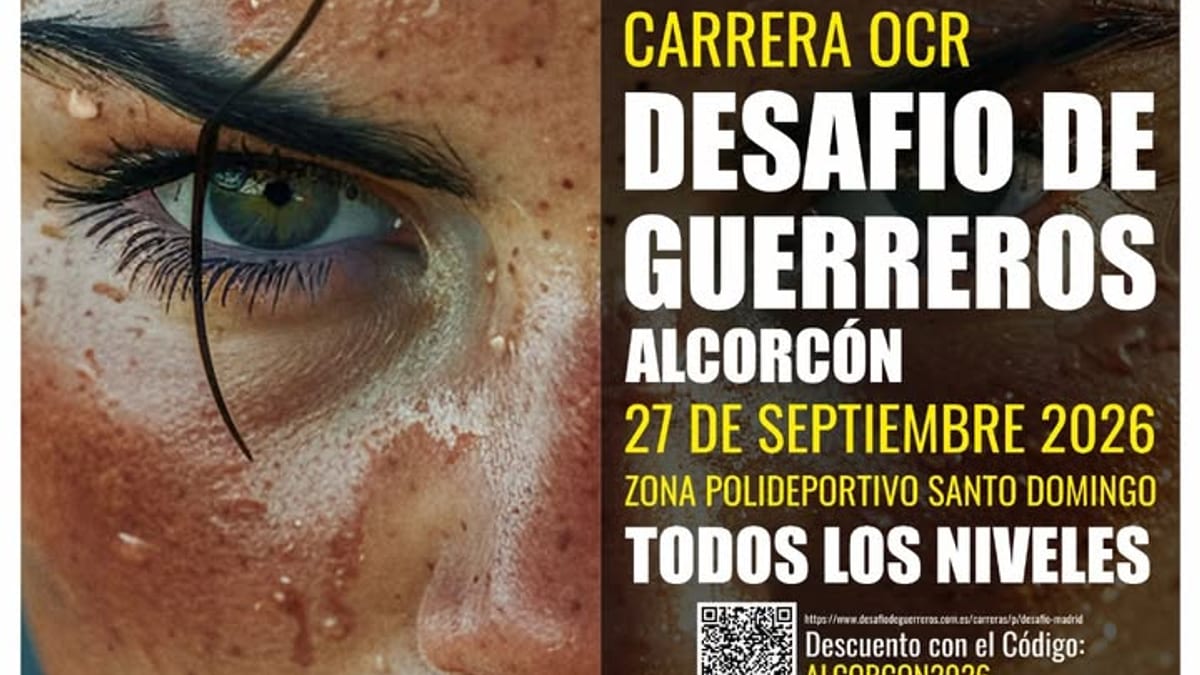 Cartel del X Aniversario de Desafío de Guerreros 2026 en Alcorcón, carrera OCR el 27 de septiembre