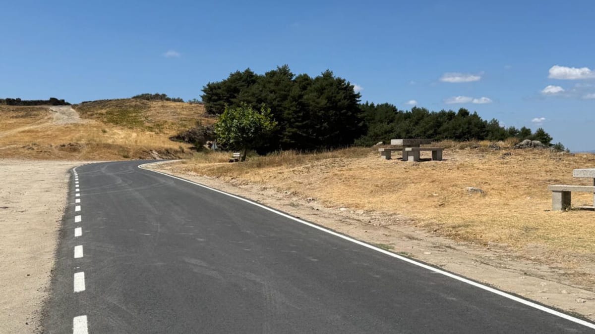 Obras de refuerzo de la carretera CC-225 en La Garganta, Cáceres