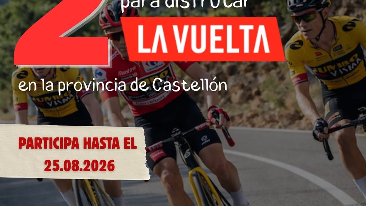Cartel del sorteo de pases VIP de La Vuelta en Alcossebre, Castellón
