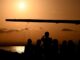 Espectacular imagen del eclipse sobre la laguna de la Albufera de Valencia